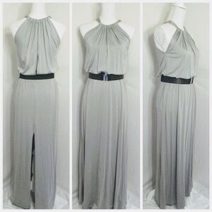 Go Couture Gray Halter Maxi Dress